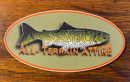 ATA topo fishing sticker