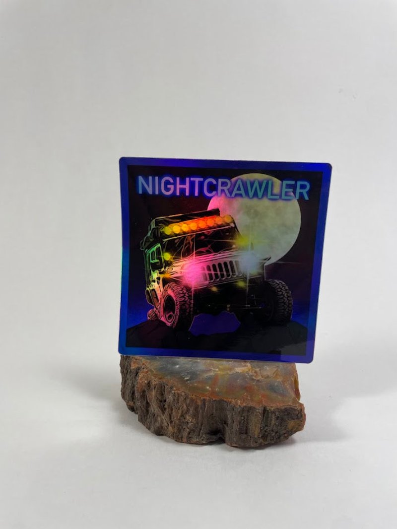 Jeep Rubicon Nightcrawler sticker on stone