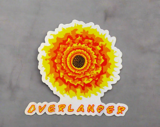 overland sunflower sticker